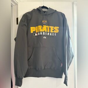 Majestic Gray Pittsburgh Pirates Baseball Hooded Sweatshirt